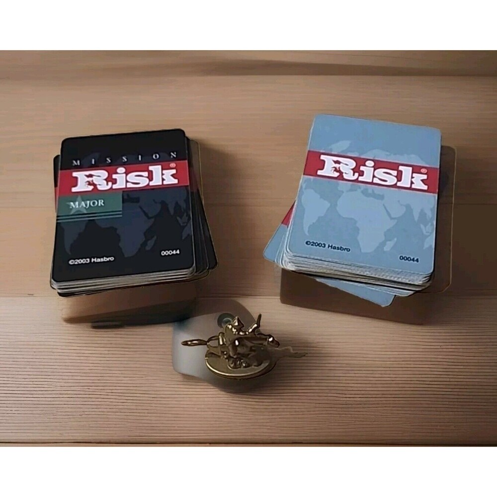 Risk 2004 Board Game Parker Brothers Replacement PartsPieces-71 Cards Gold Horse
